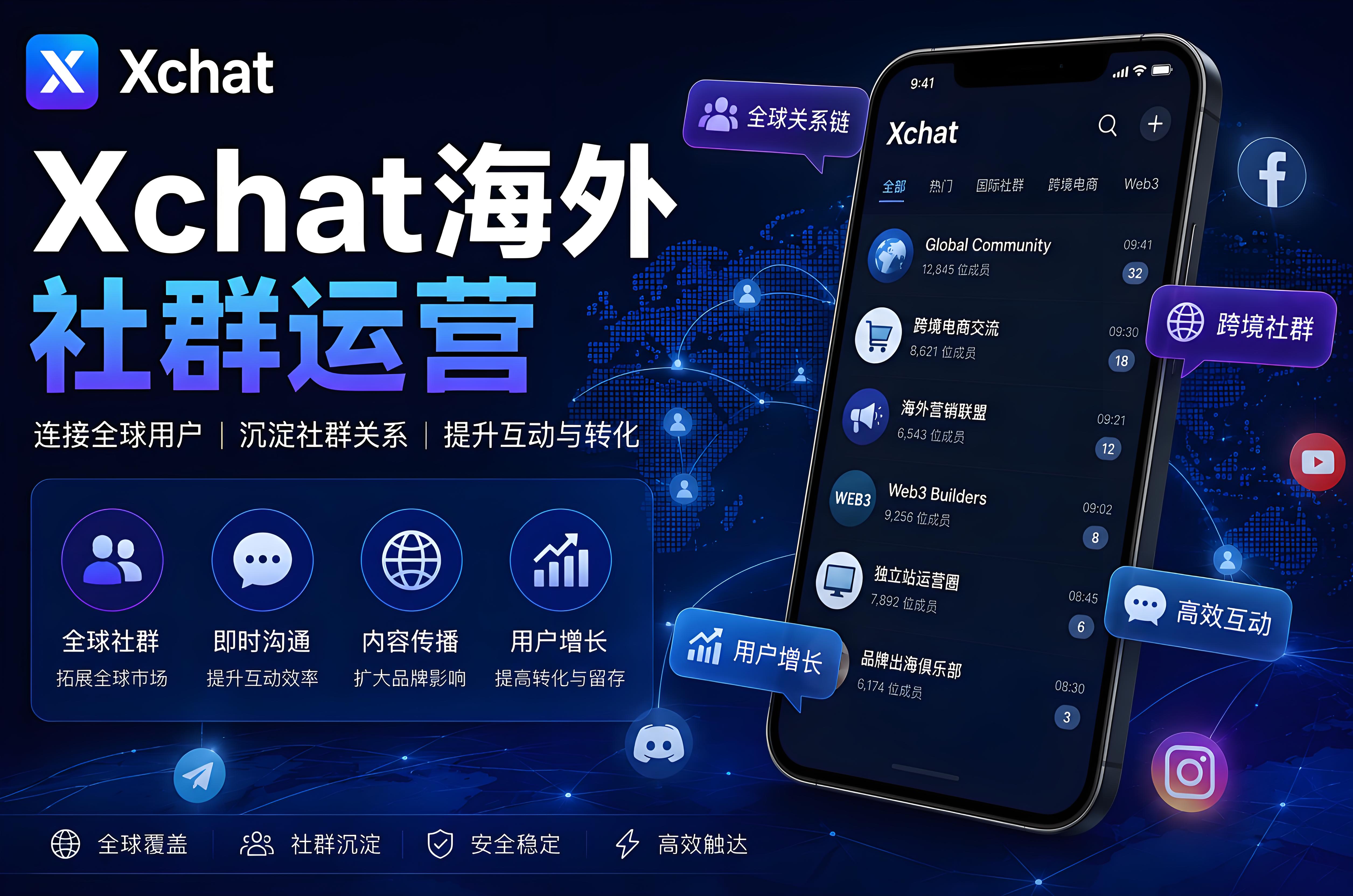 Xchat合不合适跨境卖家做海外社群？全球关系链或成最大优势