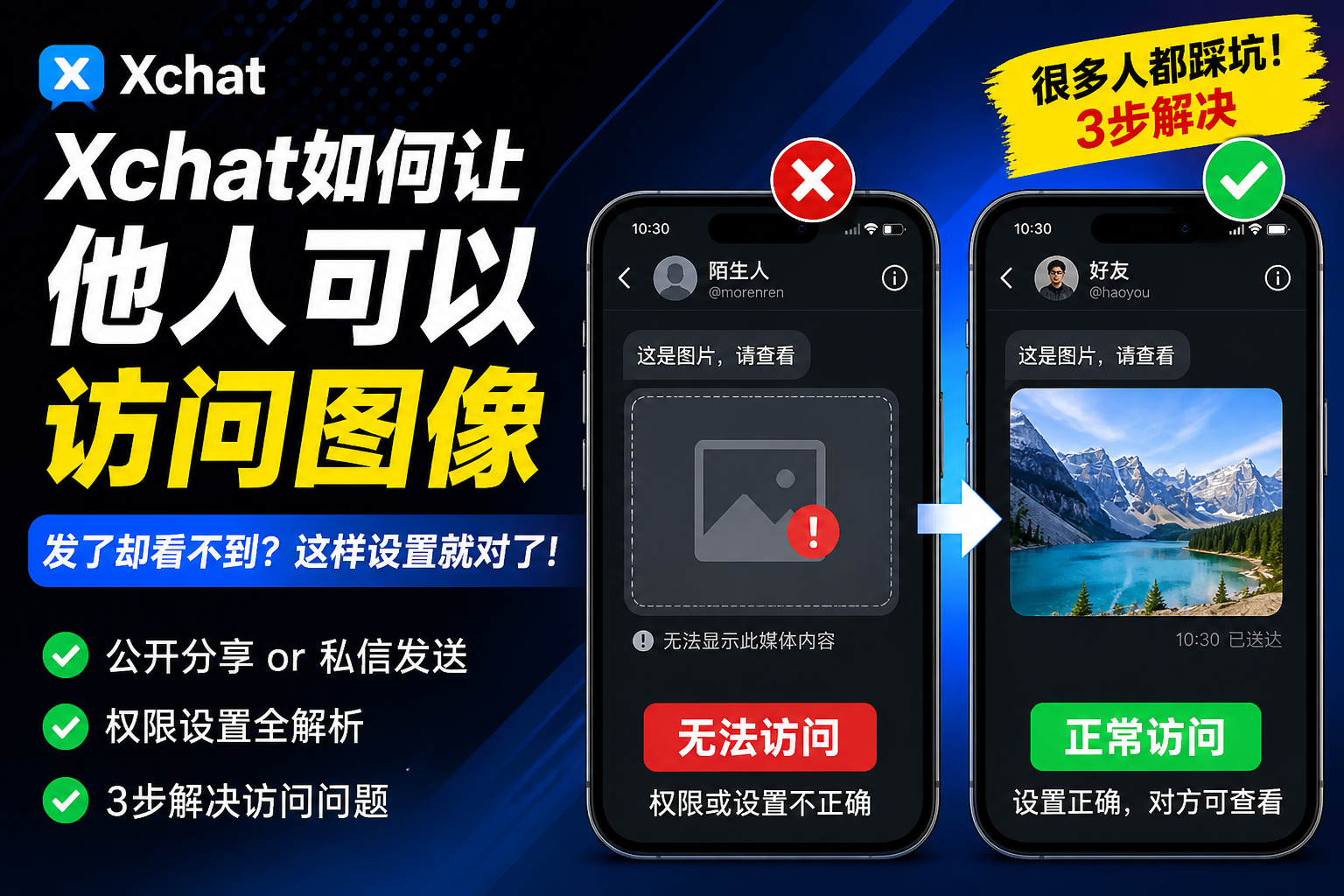 Xchat让他人能访问图像有哪些窍门?