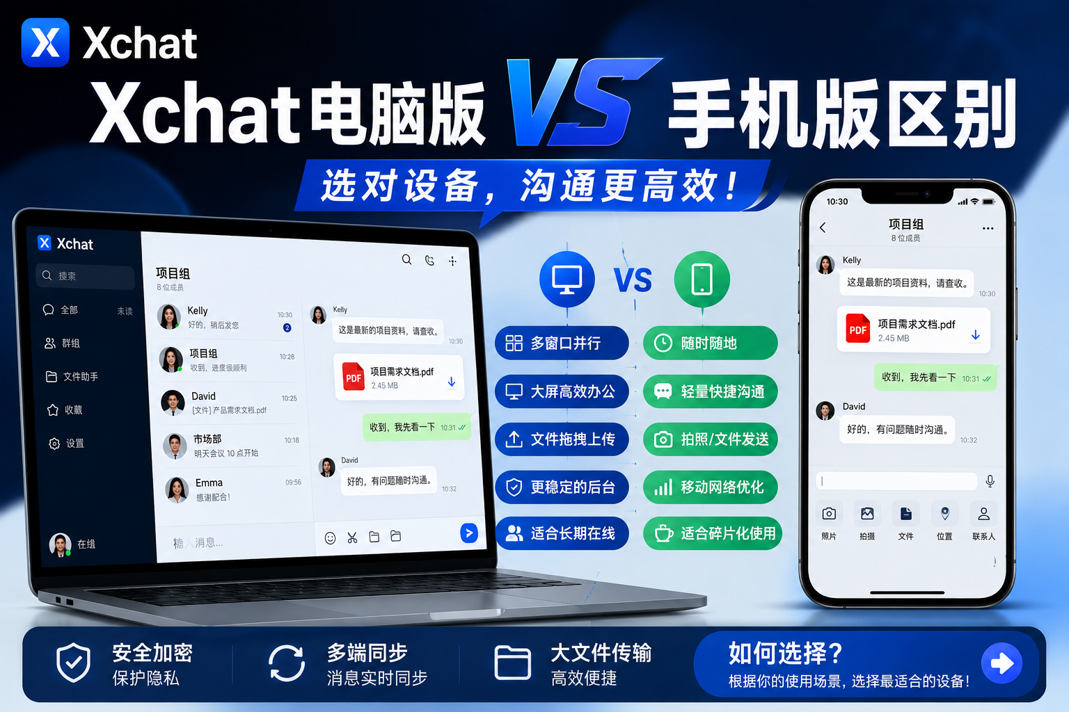 Xchat电脑版和手机版有何差异？很多用户真正用了才发现差别很大