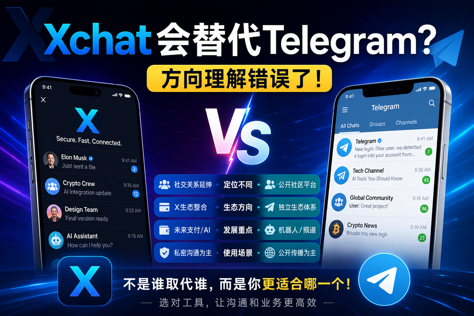 Xchat是否会替代Telegram？很多人其实方向比较错了