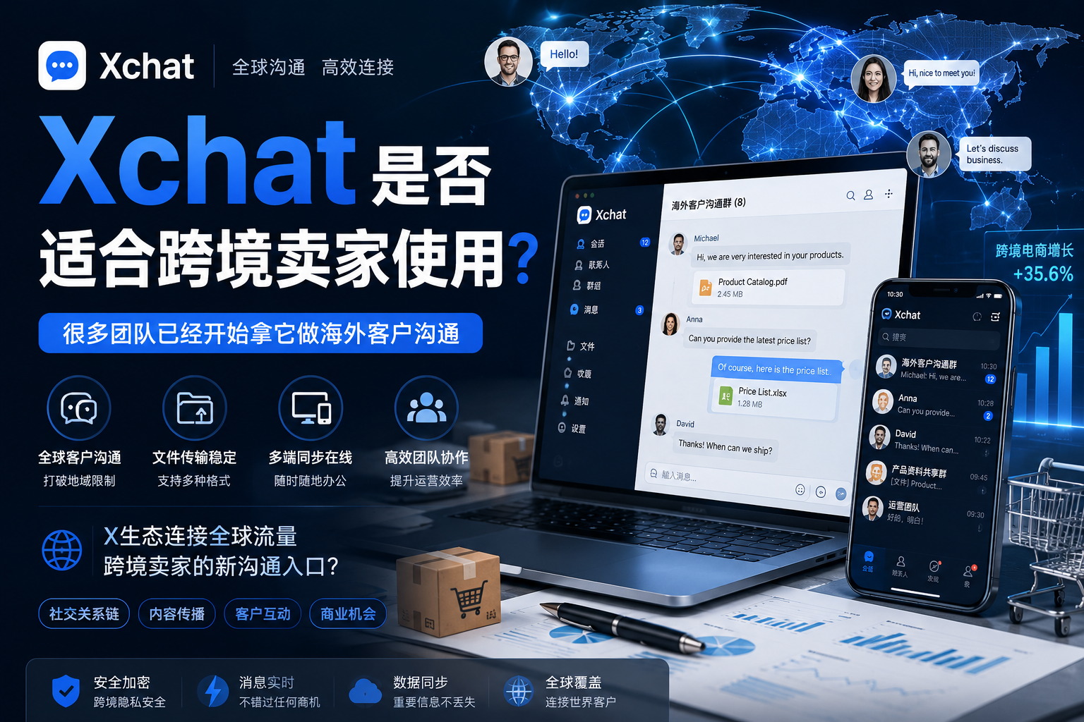 Xchat合不合适跨境卖家使用？很多运营团队真正看中的其实是“海外沟通效率”